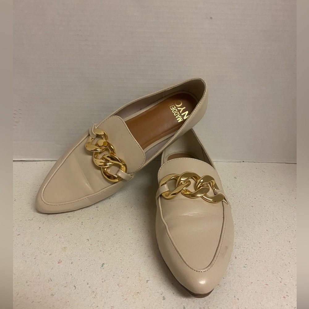 Madden NYC Bone Chain-Trim Loafers